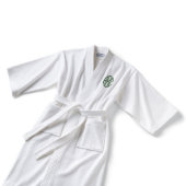 Ladies White Kimono-style Monogrammed Cotton Robe (Front Right)