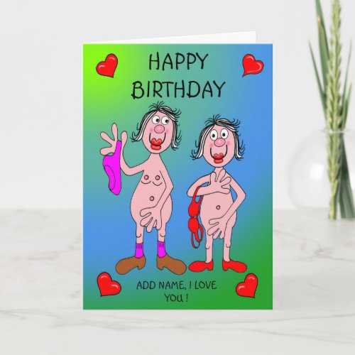 Ladies wishing happy birthday card