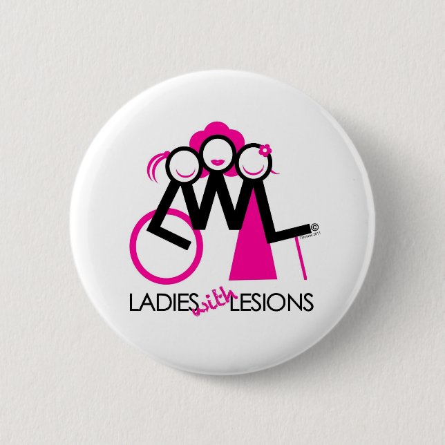 Ladies With Lesions Button (Front)