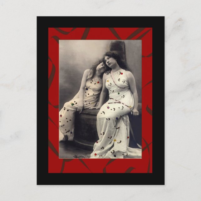 Ladies with long hair  Victorian image Postcard (Front)