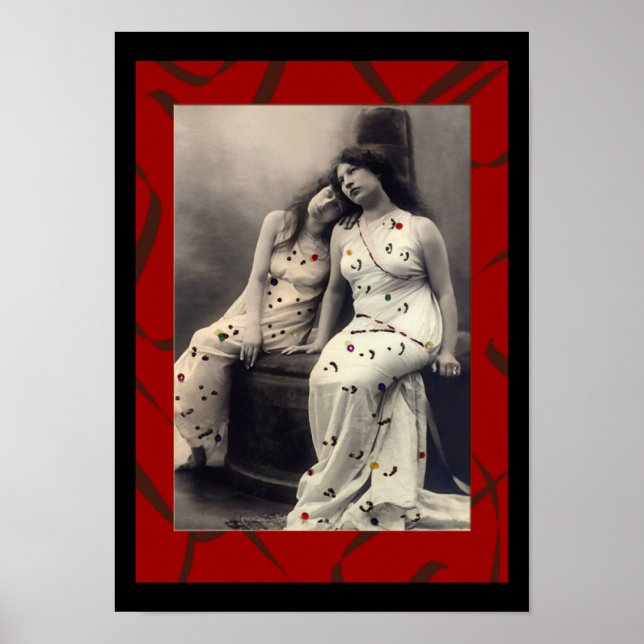 Ladies with long hair  Victorian image Poster (Front)