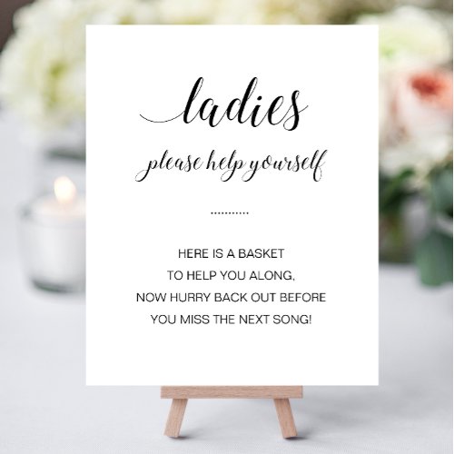 Ladies Womens Bathroom Basket Elegant Wedding Foam Board