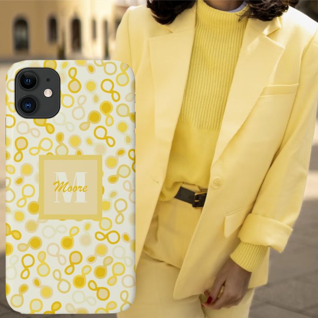 Ladies yellow paisley for Mother's Day or Birthday Case-Mate iPhone Case (Hybrid Paisley Tightly scattered – Yellow Hues Ombre Case-Mate by Leapfroglisics Shop)
