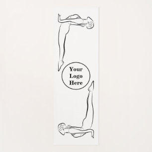 Ladies Yoga Mat with Upper Facing Dog Pose Image