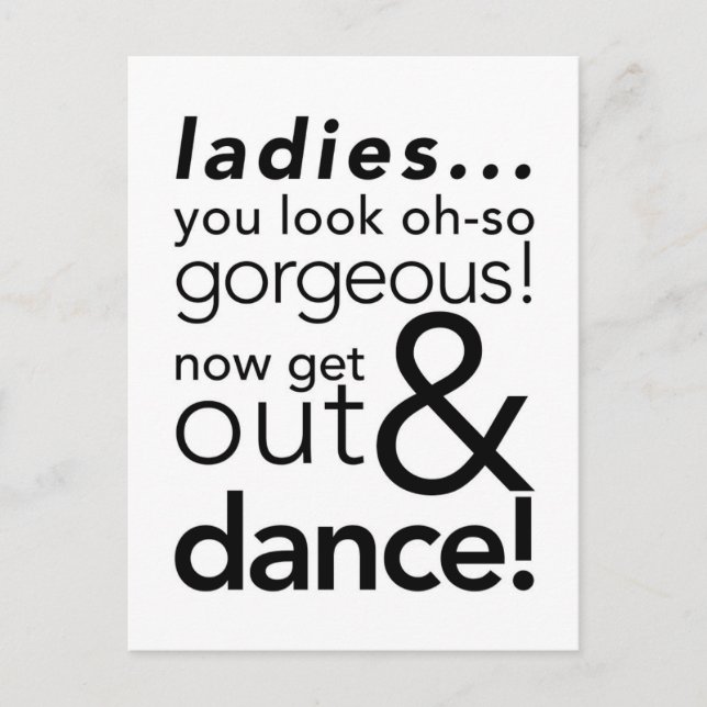 LadiesBathroomSign.jpg Postcard (Front)