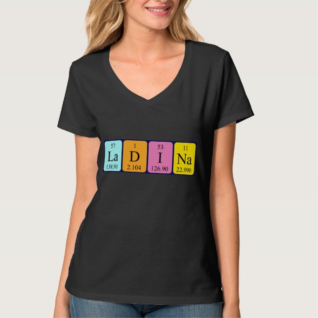 Ladina periodic table name shirt (Front)
