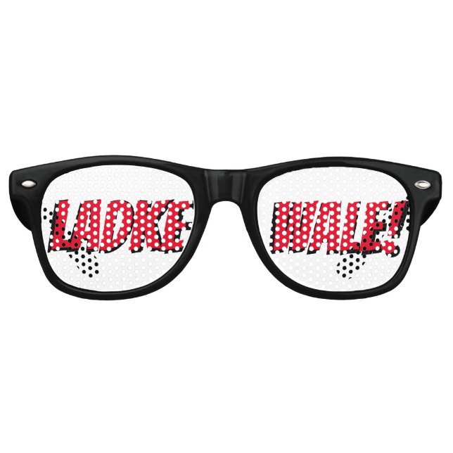 LADKE WALE INDIAN WEDDING TEAM GROOM RETRO SUNGLASSES (Front)