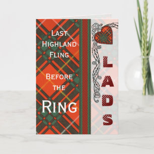 Lads Stag night - Nicholson Scottish Tartan Invitation
