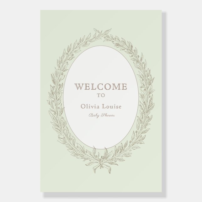 Laduree French Caffee Patisserie Baby Shower  Foam Board (Front)