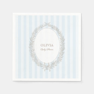 Laduree French Caffee Patisserie Bonjour Bebe Blue Napkins