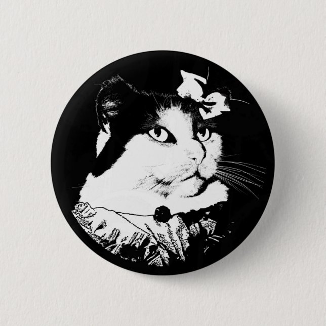 Lady Abigail Cat Button (Front)