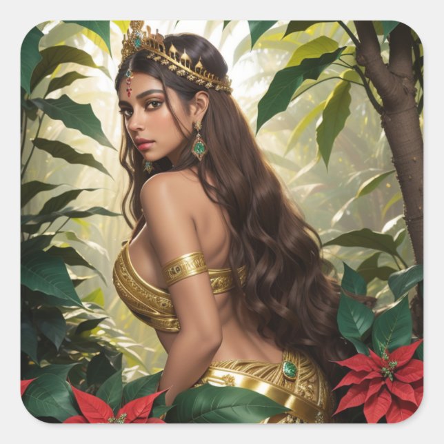 Lady Absinthe Square Sticker (Front)