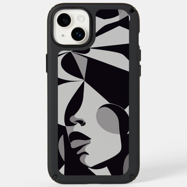 Lady abstract speck iPhone case (Front)