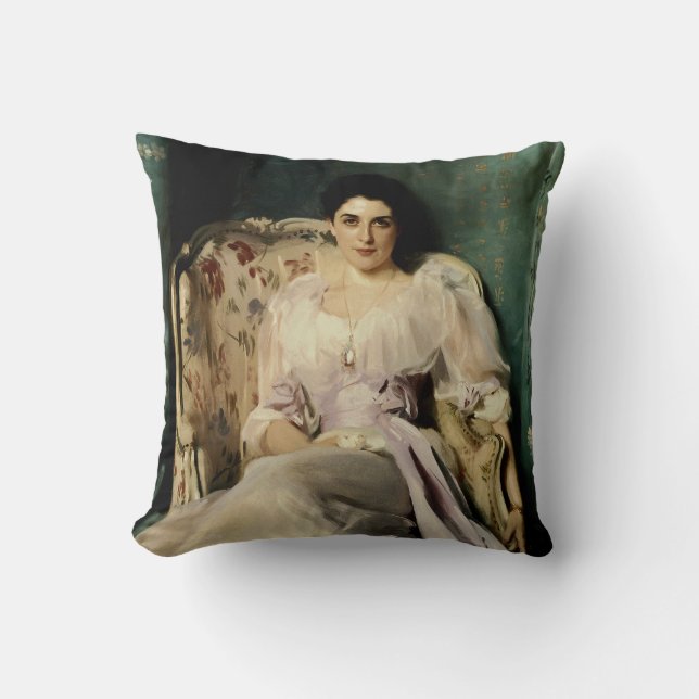 Lady Agnew of Lochnaw Throw Pillow (Front)