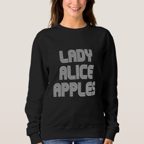 Lady Alice Apples Vintage Retro 70s 80s Sweatshirt