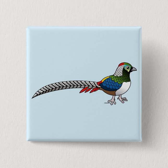 Lady Amherst's Pheasant Button (Front)