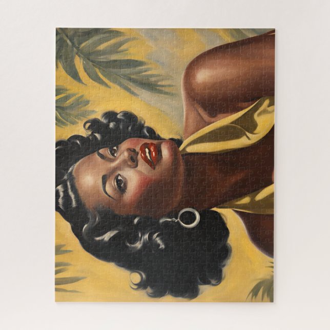 Lady among the palms jigsaw puzzle (Vertical)