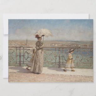 Lady and Girls on the Ponte Nuovo Bridge, Verona Card