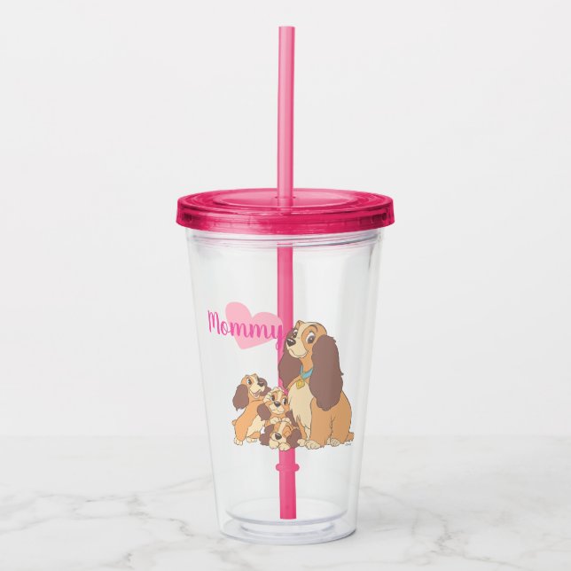 Lady and her Pups Acrylic Tumbler (Front)