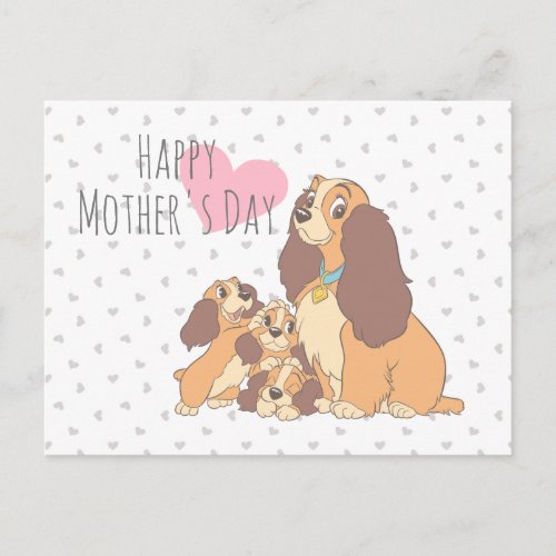 Lady and her Pups Postcard