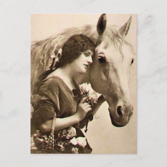 Lady and Horse Postcard (Front)
