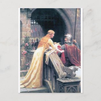 Lady And Knight Castle Postcard by EDDESIGNS at Zazzle