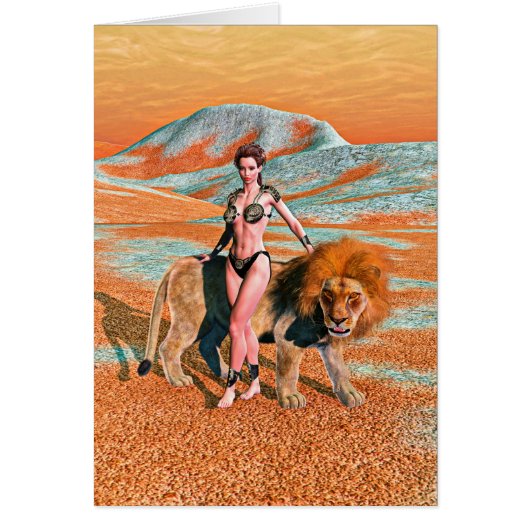 Lady and Lion Cards (Front)