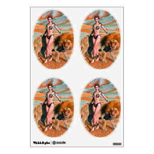 Lady and Lion Wall Sticker