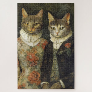Lady and Lord Royal Regal Victorian Cat Puzzle