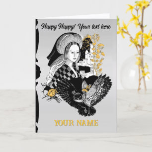 Lady and Night Owl Card