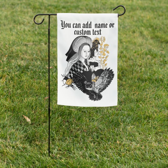 Lady and Night Owl Garden Flag (In SItu)
