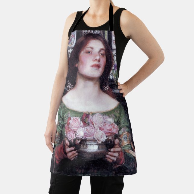 Lady and Roses, John William Waterhouse Apron (Insitu)