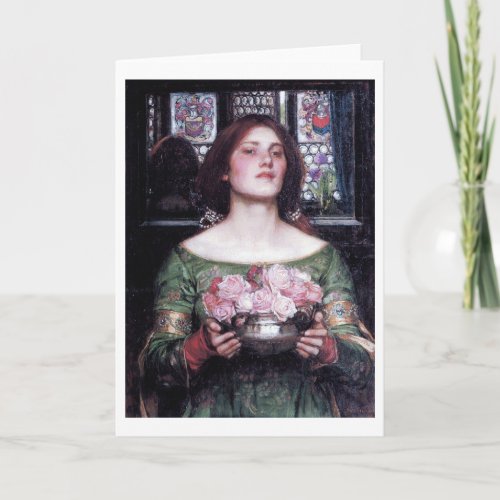 Lady and Roses John William Waterhouse Card