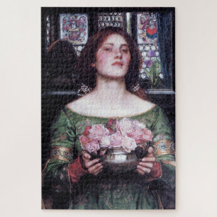 Lady and Roses, John William Waterhouse Jigsaw Puzzle