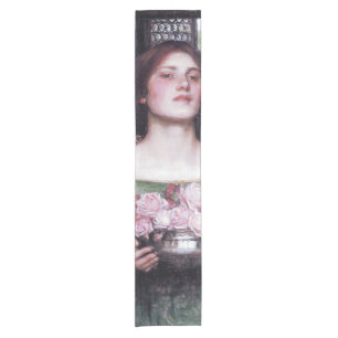 Lady and Roses, John William Waterhouse Short Table Runner