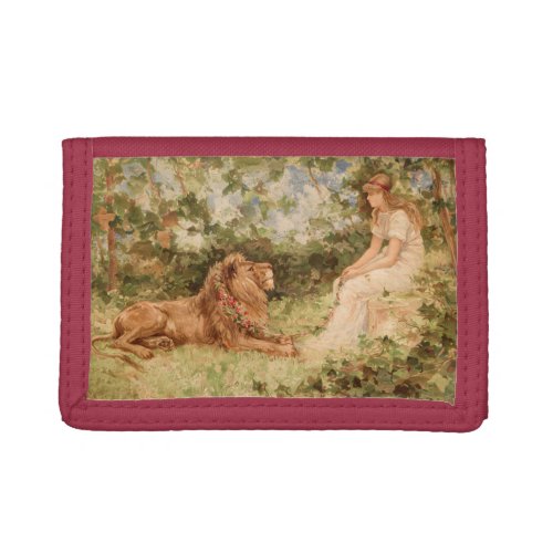 Lady And The Lion Trifold Wallet