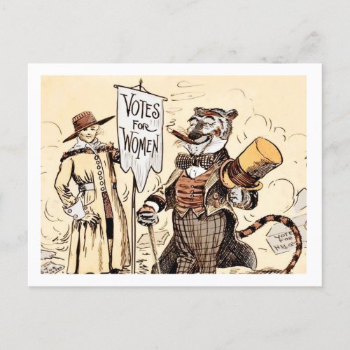 Lady and the Tiger Voting Rights Holiday Postcard