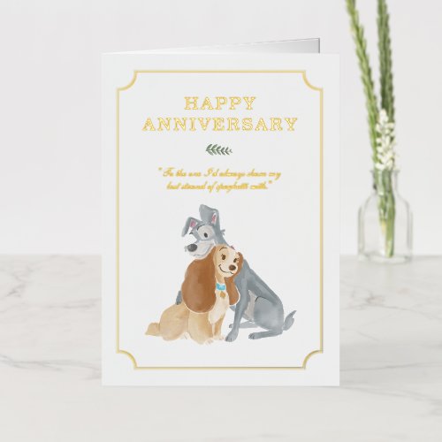 Lady and the Tramp Anniversary Foil Greeting Card
