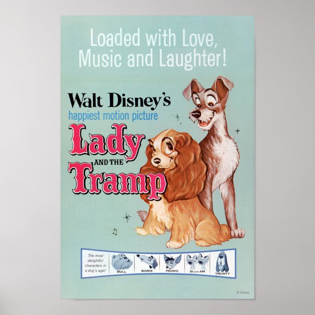 Lady and the Tramp Blue Poster (Front)