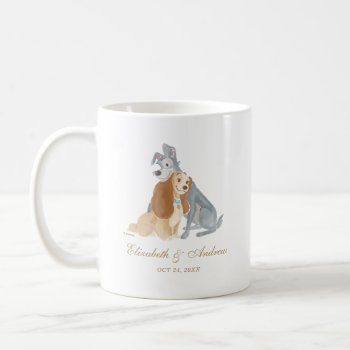 Lady And The Tramp | Bride And Groom Wedding Date Coffee Mug by OtherDisneyBrands at Zazzle