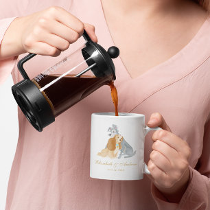 Lady and the Tramp   Bride and Groom Wedding Date Coffee Mug