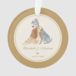 Lady And The Tramp | Bride And Groom Wedding Date Ornament at Zazzle