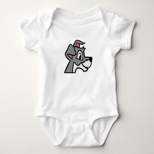 Lady And the Tramp head shot classic drawing Baby Bodysuit