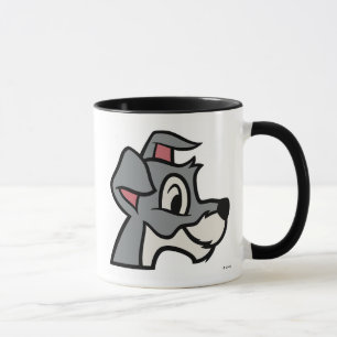 Lady And the Tramp head shot classic drawing Mug