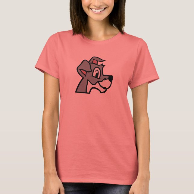 Lady And the Tramp head shot classic drawing T-Shirt (Front)