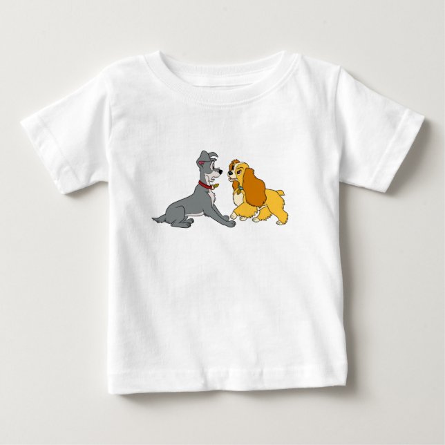 Lady and The Tramp Meet Disney Baby T-Shirt (Front)