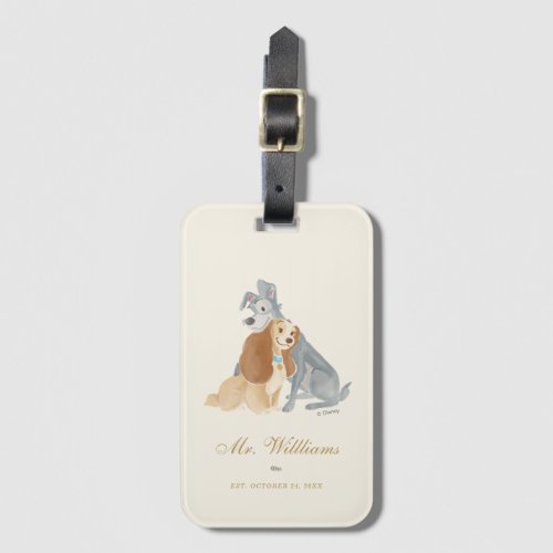 Lady and the Tramp Newlywed  Mr Luggage Tag