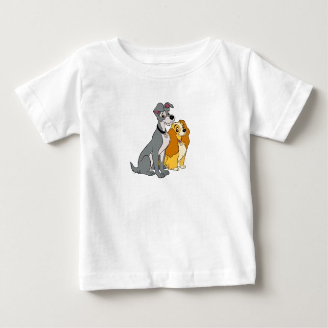 Lady and the Tramp Stand Together Disney Baby T-Shirt (Front)