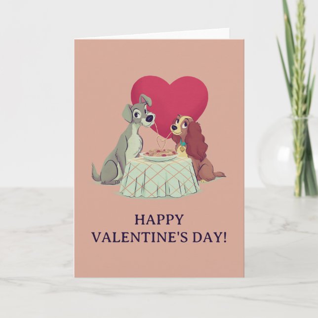 Lady and the Tramp Valentines Dinner Card (Front)