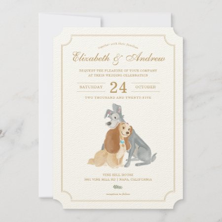Lady And The Tramp Wedding Invitations